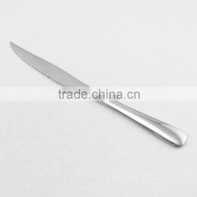 High end serrated knife steak
