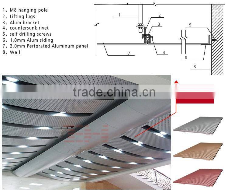 Construction materials interior aluminum perforated panel