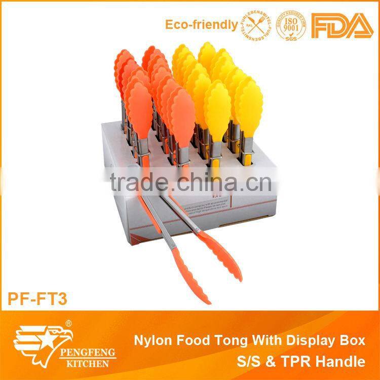 Food tong with non-slip handle