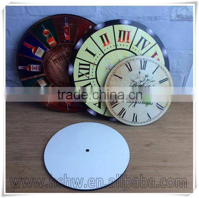blank wood clock frame for dye sublimation for home decorative