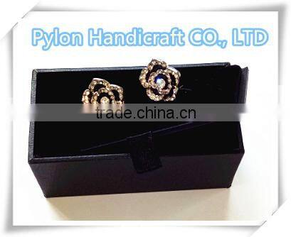 Luxury custom design plastic cufflink gift box wholesale