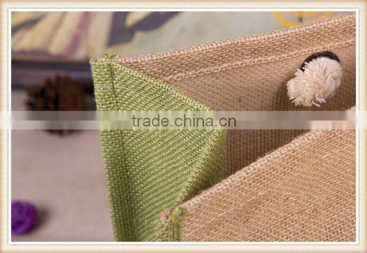 white cotton tote portable jute shopping bag burlap sack