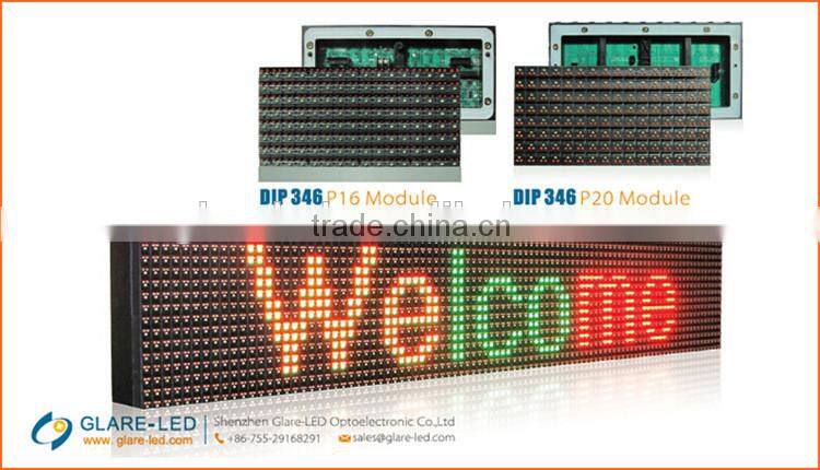 Outdoor single red p10 led moving message display