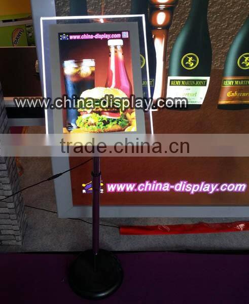 Popular items led backlit display acrylic circular light box panel