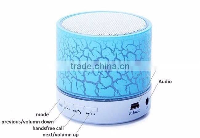 LED Portable Mini Bluetooth Speakers Wireless Smart Hands Free Speaker With FM Radio Support SD Card For iPhone Samsung A9