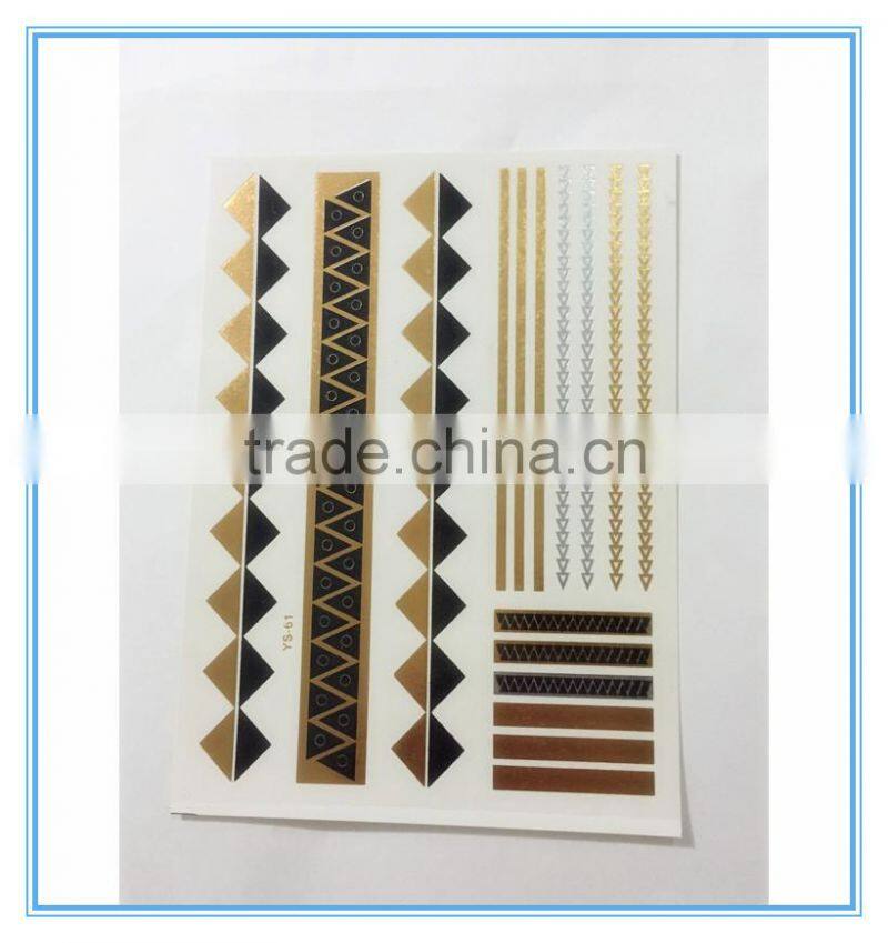 Metallic Flash Jewelry Body Temporary Sticker of transfer tattoo