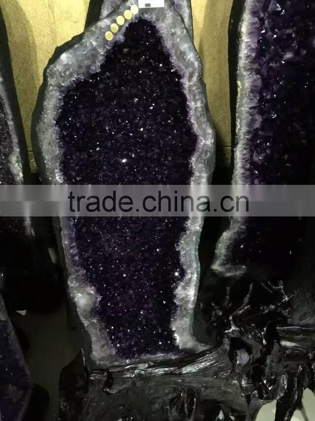 Nature fantastic dark color amethyst geode