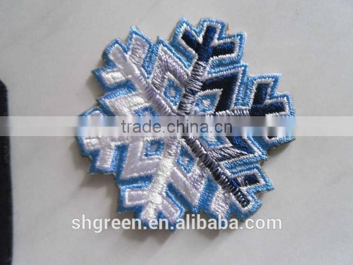 Professional felt embroidery emblem,laser cut embroidery badge