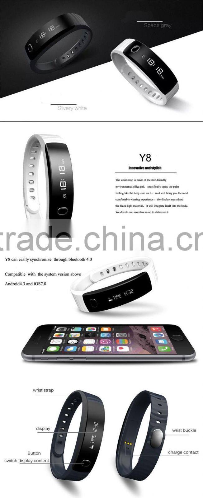 2016 New Original H8 Bluetooth Sport Tracker Fitness Smart band Wristband