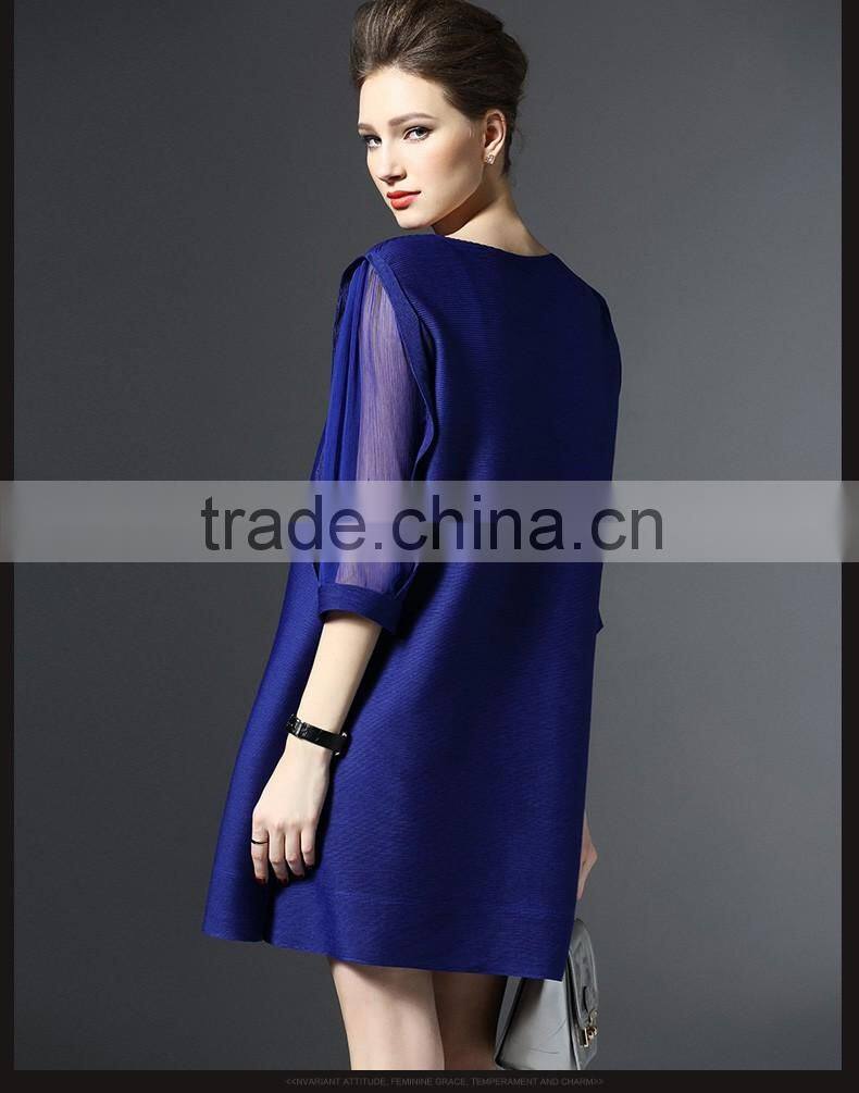 2016 New Fahion women's dress Lanternsleeves for the evening party