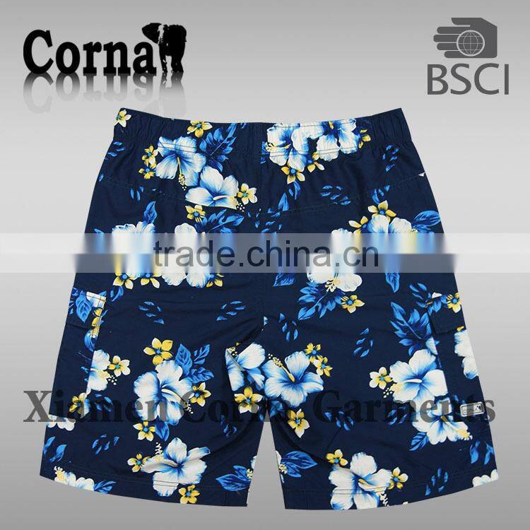 Cool design sublimation mens 4 way stretch board shorts custom waterproof beach shorts