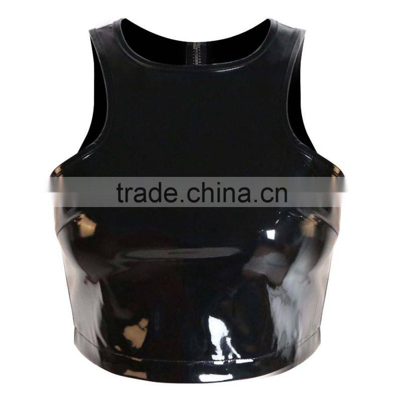 Newest style pvc dress sexy leather catsuit for women