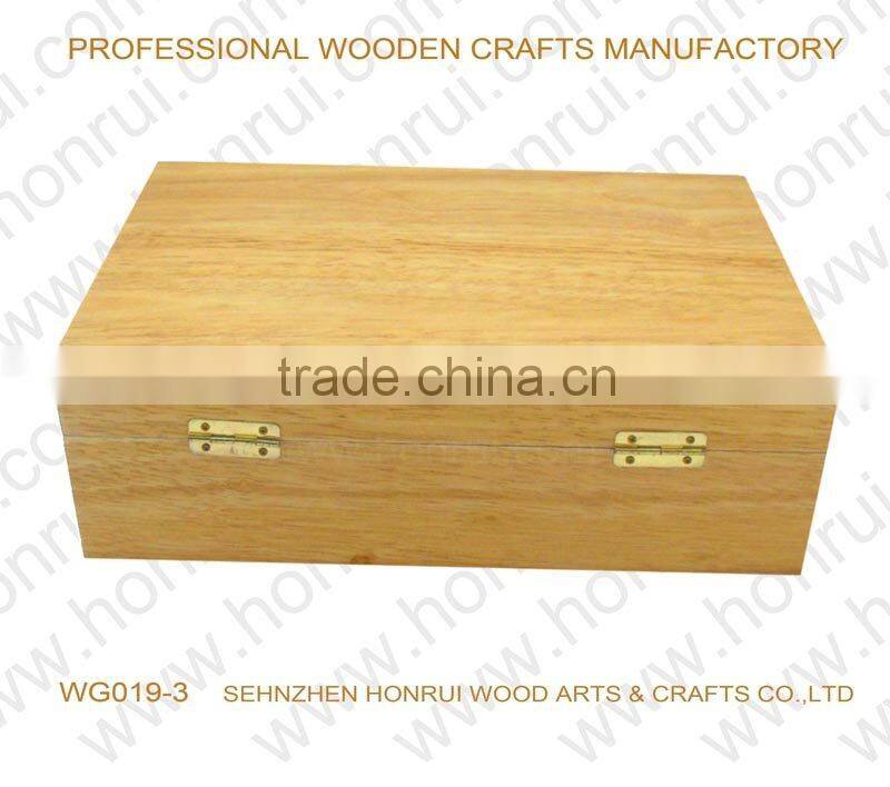 Honrui matt wood craft box WG019