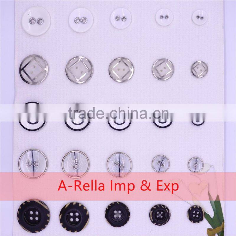 Round Shape 4 holes buttons for garment resin materials