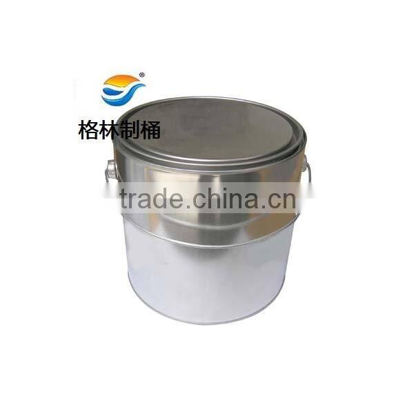2.5L Round metal bucket with metal handle