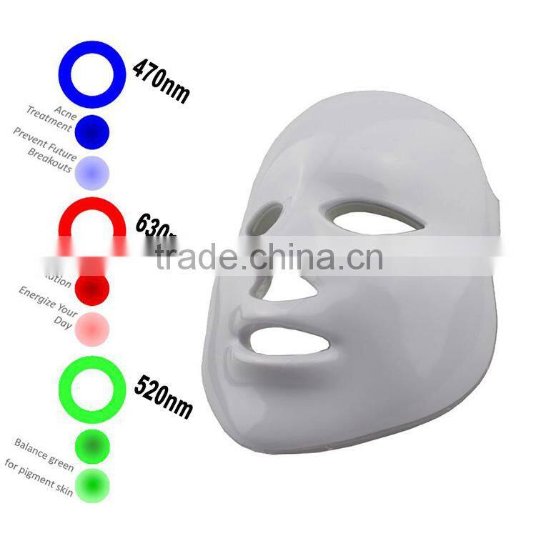 Wholesale home use 3 colors skin led face mask for skin rejuvenation