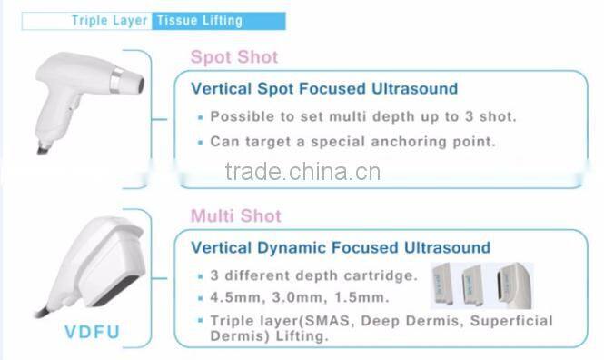 real hifu face lifting machine wrinkle removal Ultra Impact Pixel RF beauty salon and spa equipment
