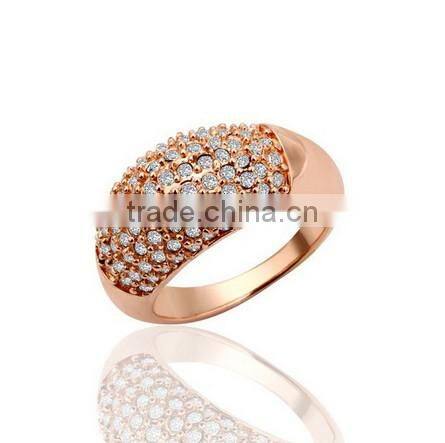 Yi Wu Style Fashion Womens Gold Crystal Rhinestone Finger Ring Jewelry&Gift