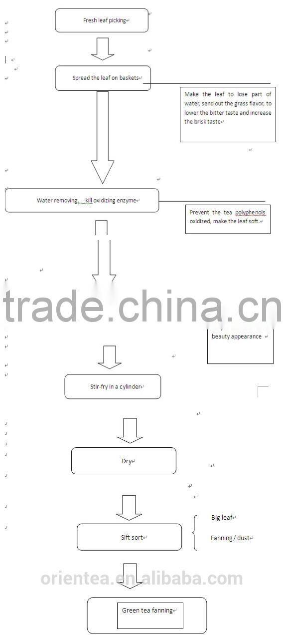 green tea powder, green tea fanning, green tea dust