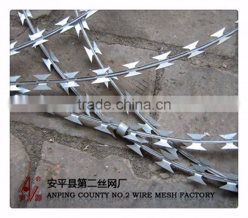 316 304 Factory Concertina High Quality Stainless Steel Razor Barbed Wire