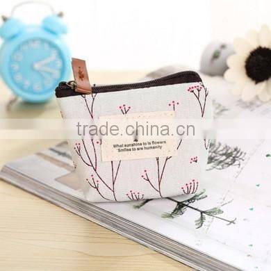 fashion retro canvas zero purse/lovely coin purse/key bag