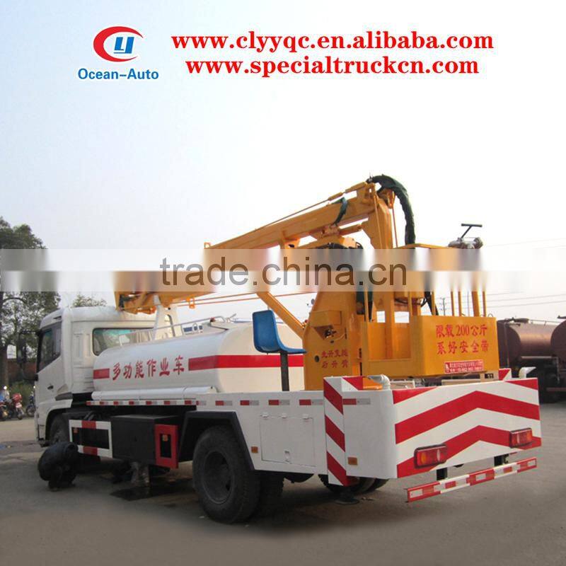Dongfeng 22M high lifting platform operation truck with water function from original factory