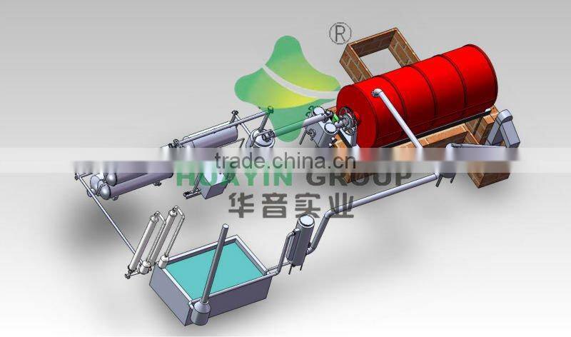 10 tons' waste tyre pyrolysis machine to make crude oil