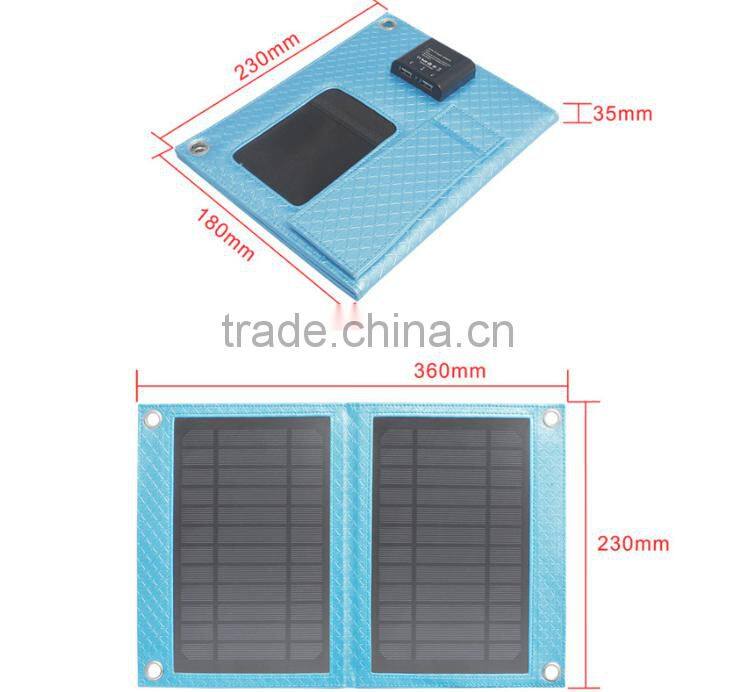 China manufacture charging phone 7w solar panel with usb wire