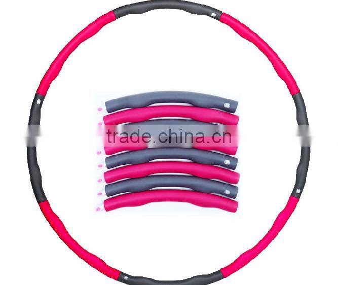 6/7/8sections detachable adjustable size hula hoop/Foam Weighted Fitness Hula Hoop