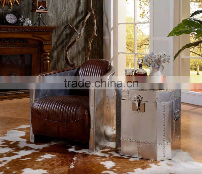 American Style Replica Living Room Leisure Leather Sofa/Classic Genuine Leather Arm Chiar