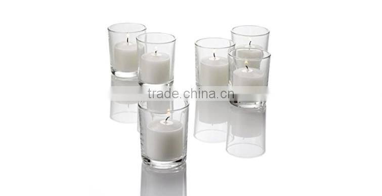 Haonai wholesale Clear Glass Votive Candle Holders Wedding Christening Table Decor