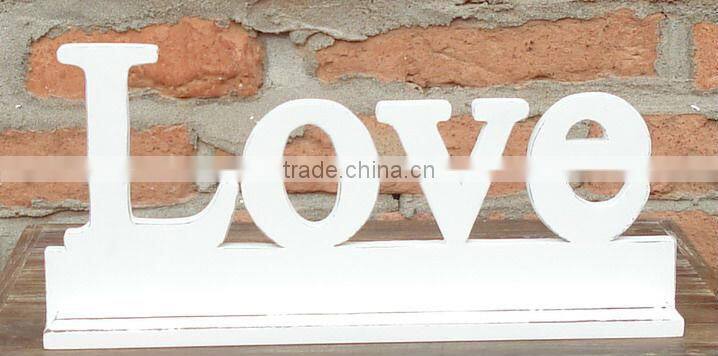 Very popular Decorative wood art wooden words love stand on the desk