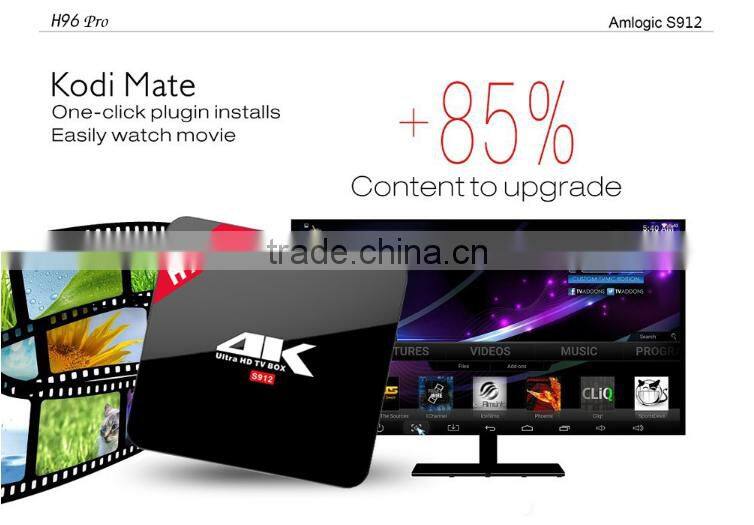 Android 6.0 Best Free Live Channels H96 Pro TV Box 2GB 3GB 16GB Kodi 16.1 Pre-installed 4K HD Free Porn Video TV Box