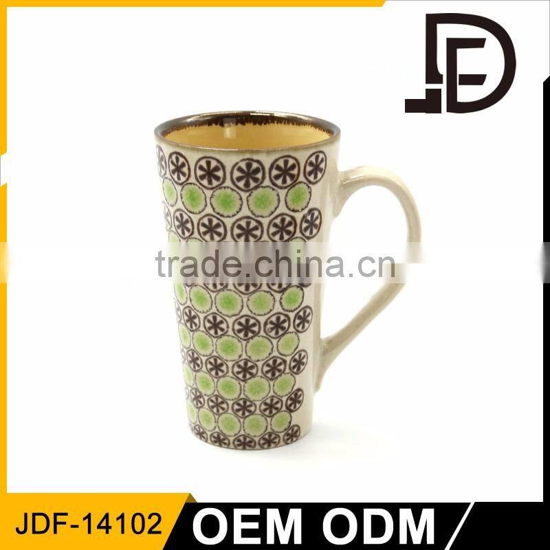 Drinkware porcelain beeg mug, tall ceramic coffee mugs, 16oz ceramic coffee mug