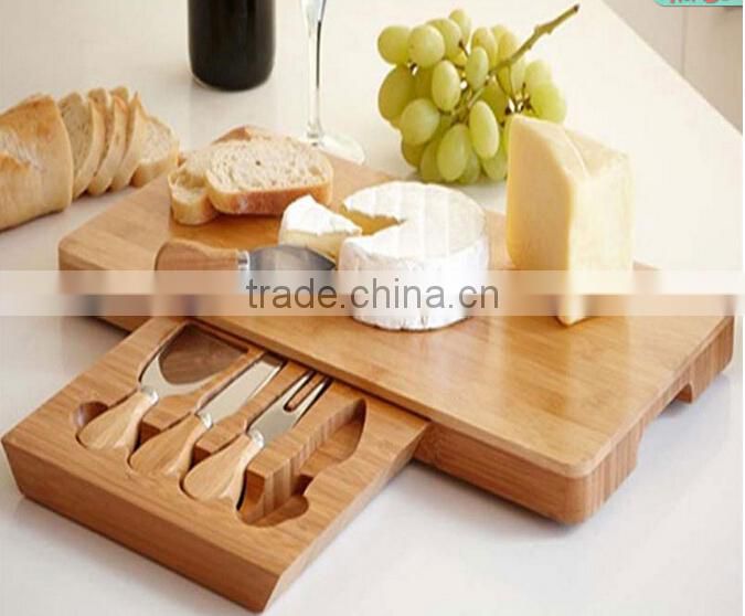 Eco-friendly bamboo cutting board for cheese