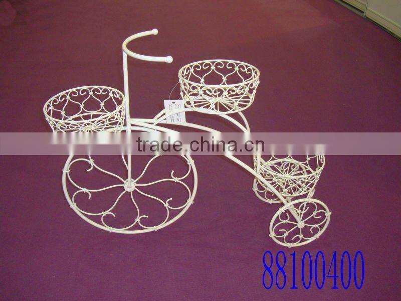 Iron bicycle plant holder