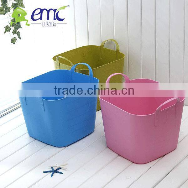 Plastic Portable Storage bucket, Plastic Square Storage Bucket, Square plastic bucket