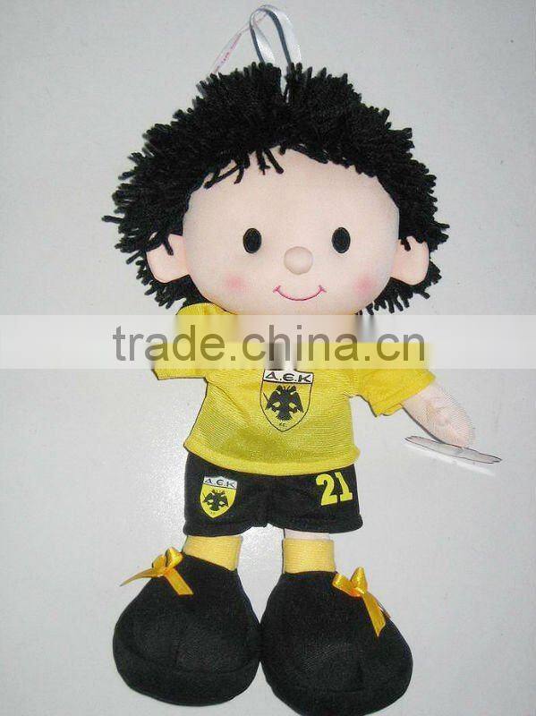 stuff doll in football clothes