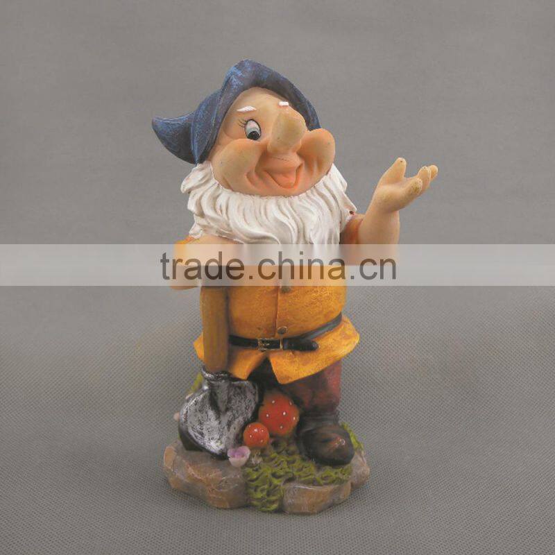 Wholesale Polyresin the Seven Dwarfs,Polyresin Dwarfs Figurine for Garden Decoration