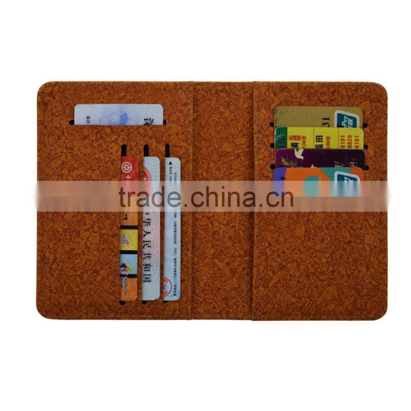 Simple Desgin leather travel passport holder men with RFID protection wholesale