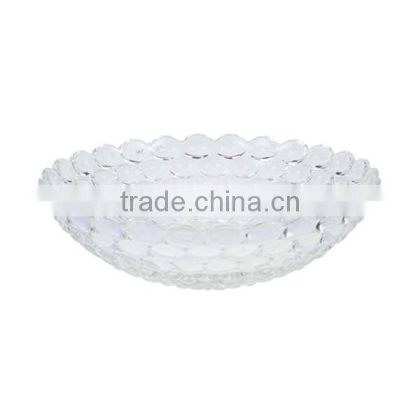 New clear glass fruit bowl salad candy plates round BHL-P4