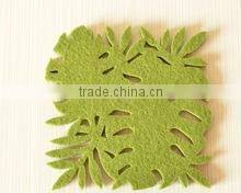 high quality new fashion eco custom laser cut polyester felt tea coaster bar mat custom design manufacturer