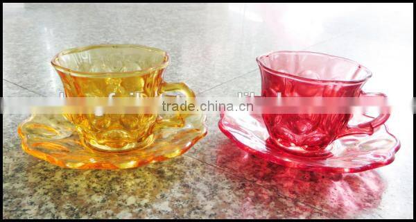 Low Price Colorful Glass Saucer