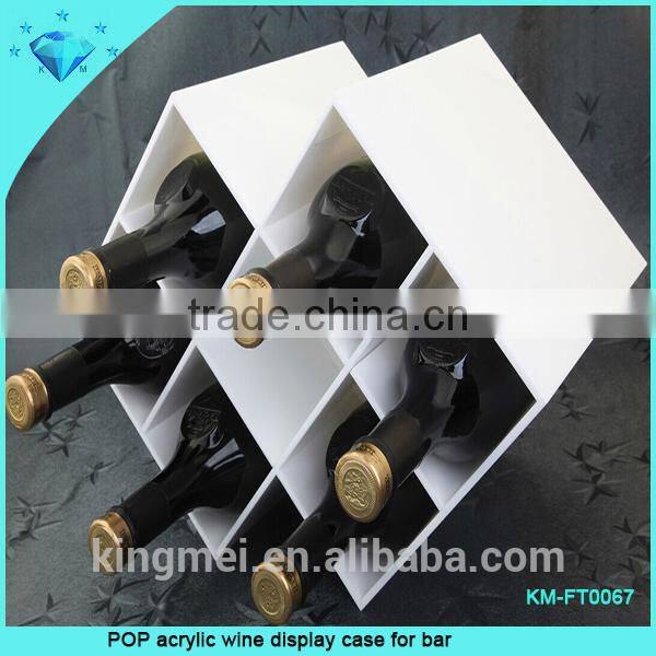 White acrylic decorative wine bottle holders