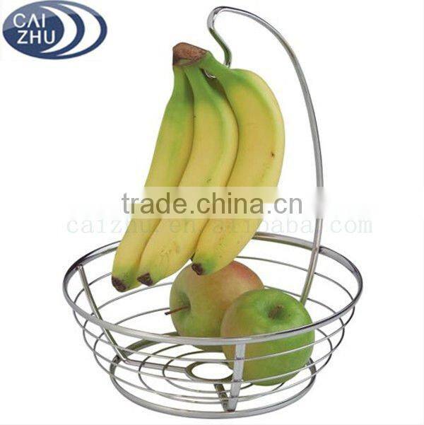2016 China mannufacturer metal Fruit Bowl fancy with Banana Hanger hook