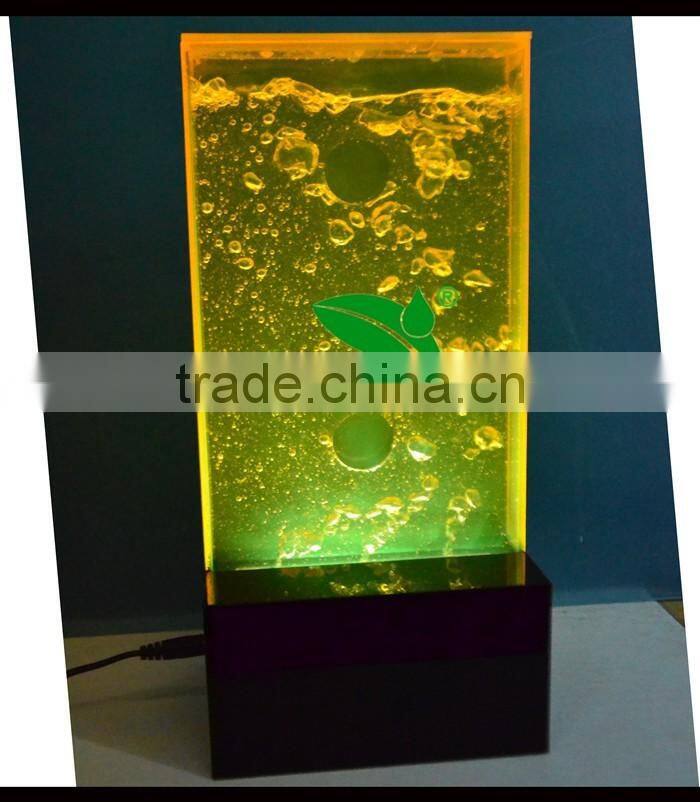 product waterproof display water bubble tank with led light