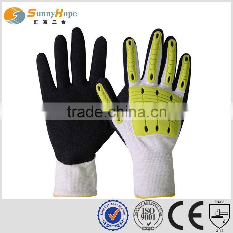 SUNNY HOPE 13gauge black Nitrile sandy impact gloves price