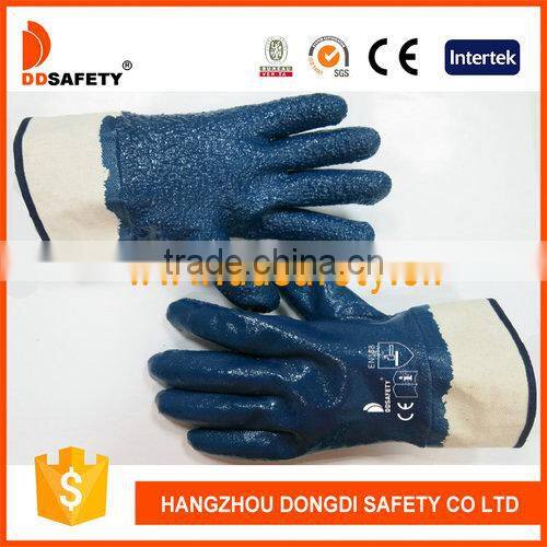 DDSAFETY Hot Sale Nature Cotton Work Glove With Rough Chip Finished