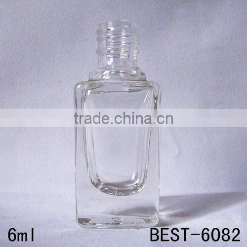 6 ml mini nail polish bottle square with screw top