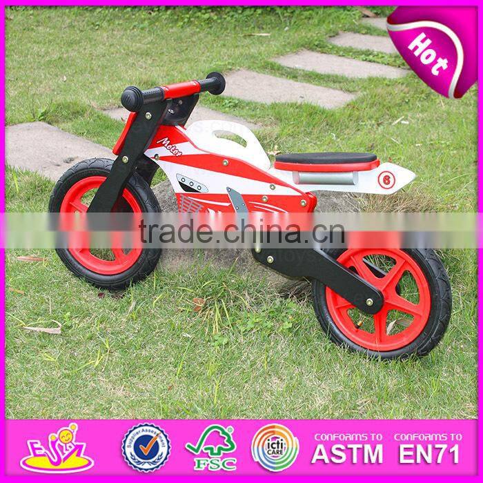 2015 Exhibition item wooden toy bike for kids,Promotion gift Wooden balance bike,High quality children wooden bike toy W16C013